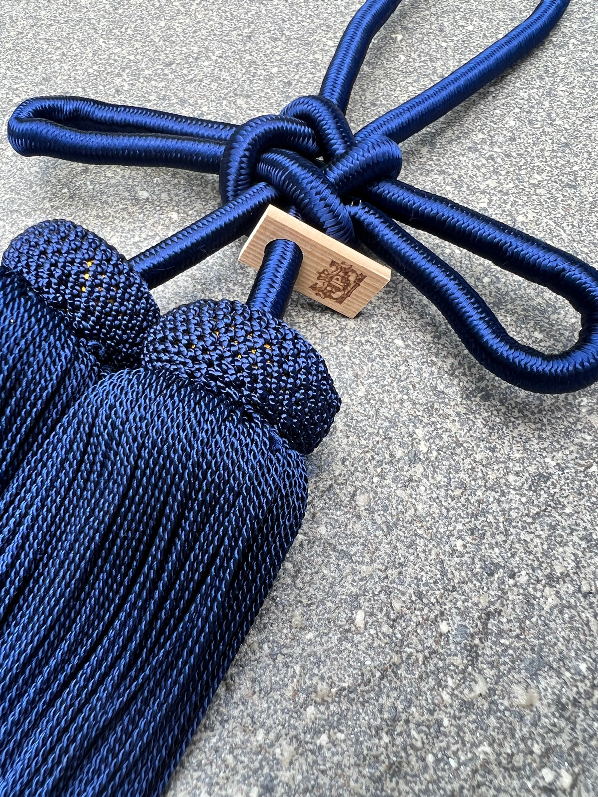 Tassel Agemaki Knot Large Size Navy — image 1