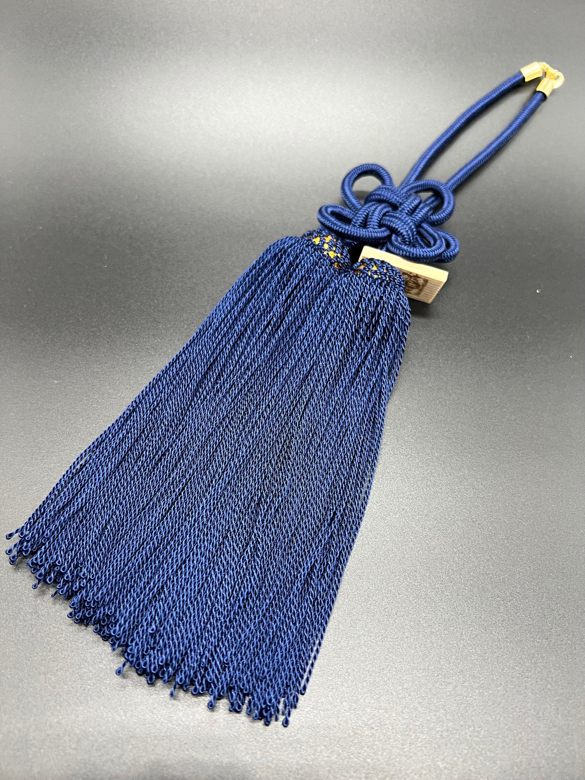 Tassel Chrysanthemum-Knot Medium Size Navy — image 1