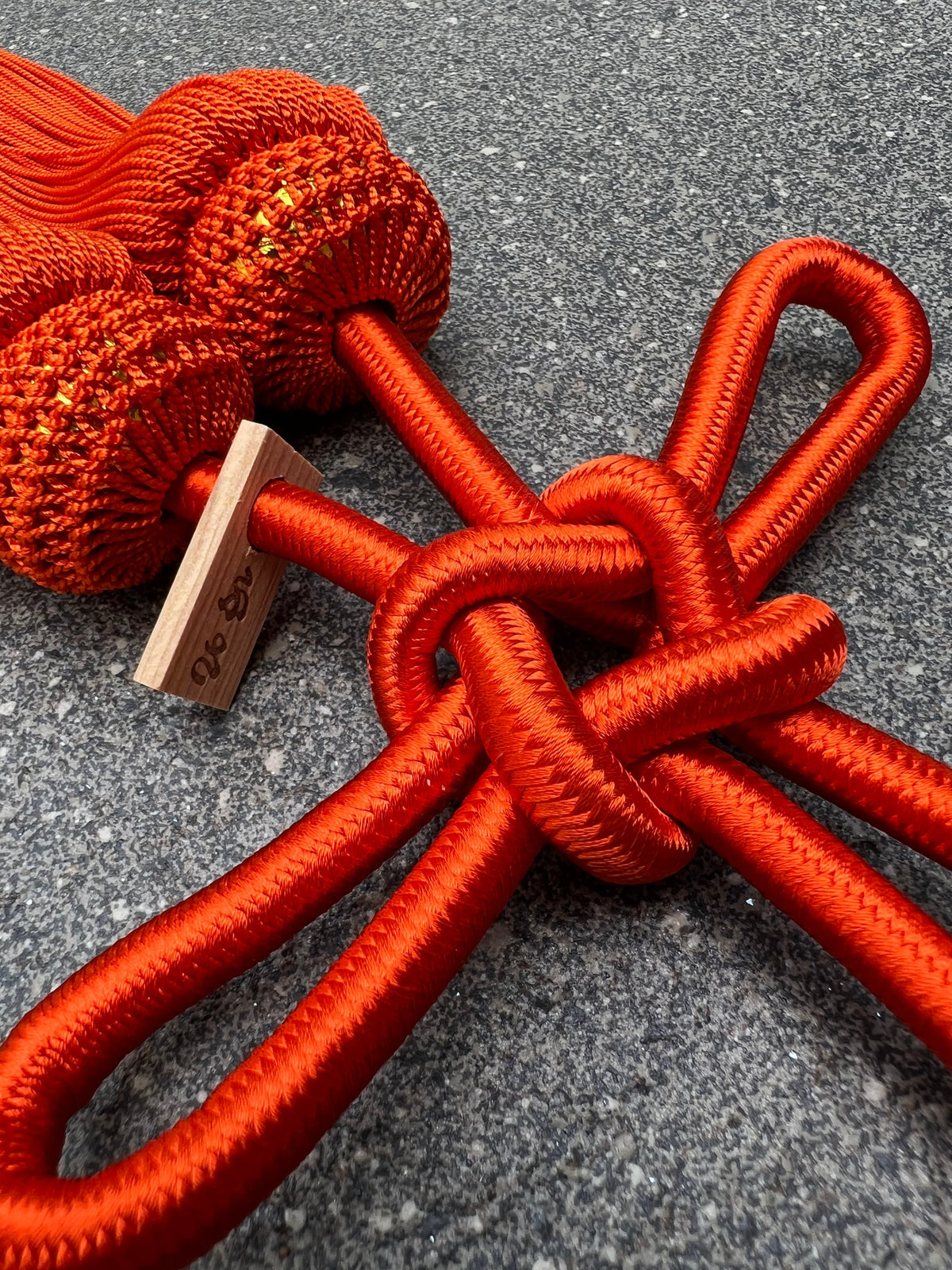 Tassel Agemaki Knot Large Size Vermilion Orange — image 3