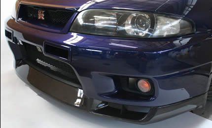 BCNR33 Late-Type Lip Spoiler — FRP, OEM-Style Paint — image 1
