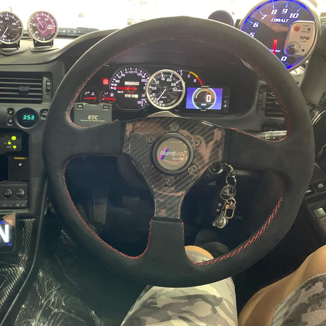 34φ(340mm) Carbon Steering Wheel Checkered Pattern 34φ(340mm) — image 9