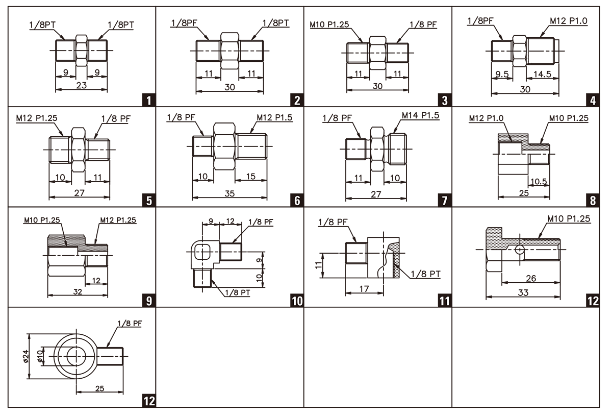 UNION NO.4 1/8PTxM12 P1.0 - (11920060) — image 2