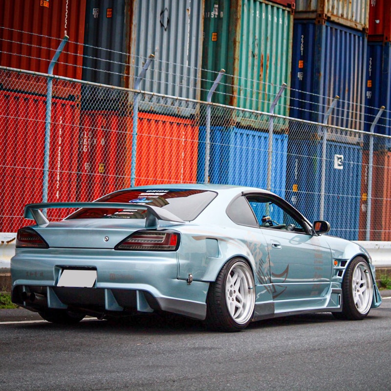 S15 シルビア / ヴァリエッタ 流れるウインカー サイドマーカー付き ファイバーLEDテールランプ スモーク — image 7