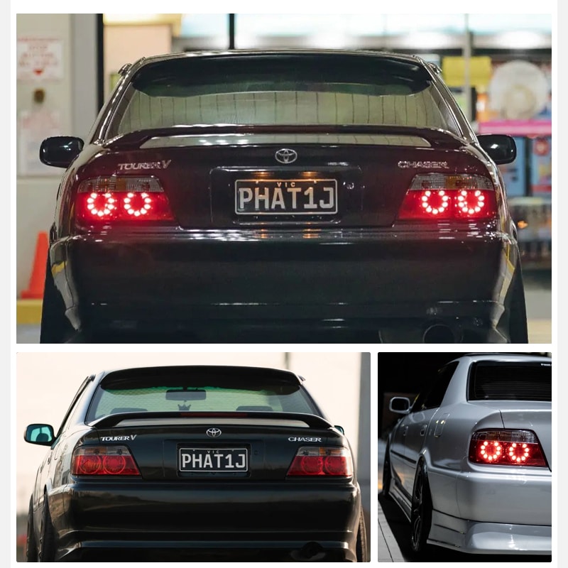 100系 チェイサー JZX LX GX SX 前期 後期 US ストリート ドリフトで人気 LEDテールランプ V2 レッドスモーク — image 5
