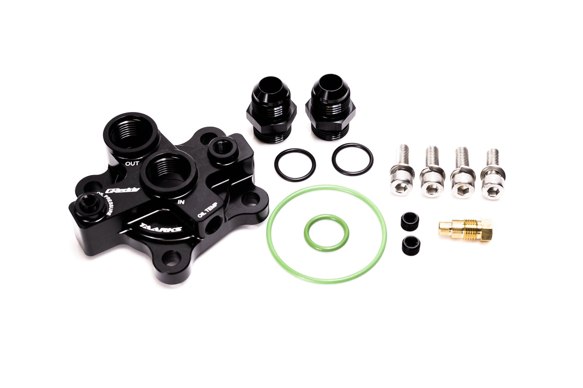 GREDDY X TAARKS RB26 BOLT-ON OIL BLOCK ADAPTER, 10AN - (12428110) — image 5
