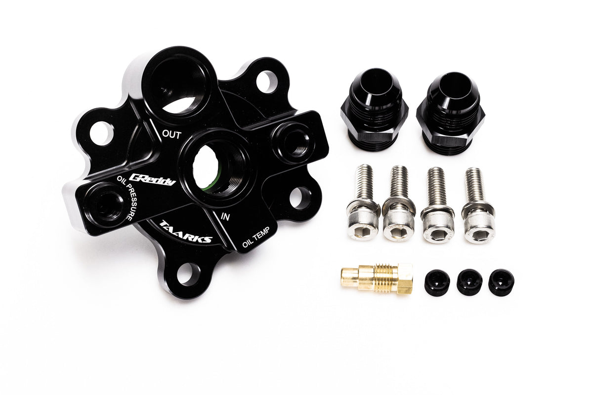 GREDDY X TAARKS RB26 BOLT-ON OIL BLOCK ADAPTER, 10AN - (12428110) — image 8