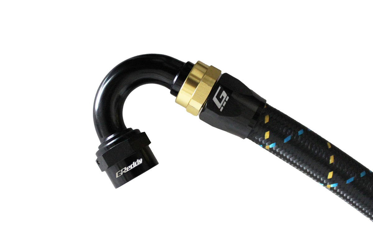 GReddy -08 AN Swivel Hose Ends - Black / Gold — image 10