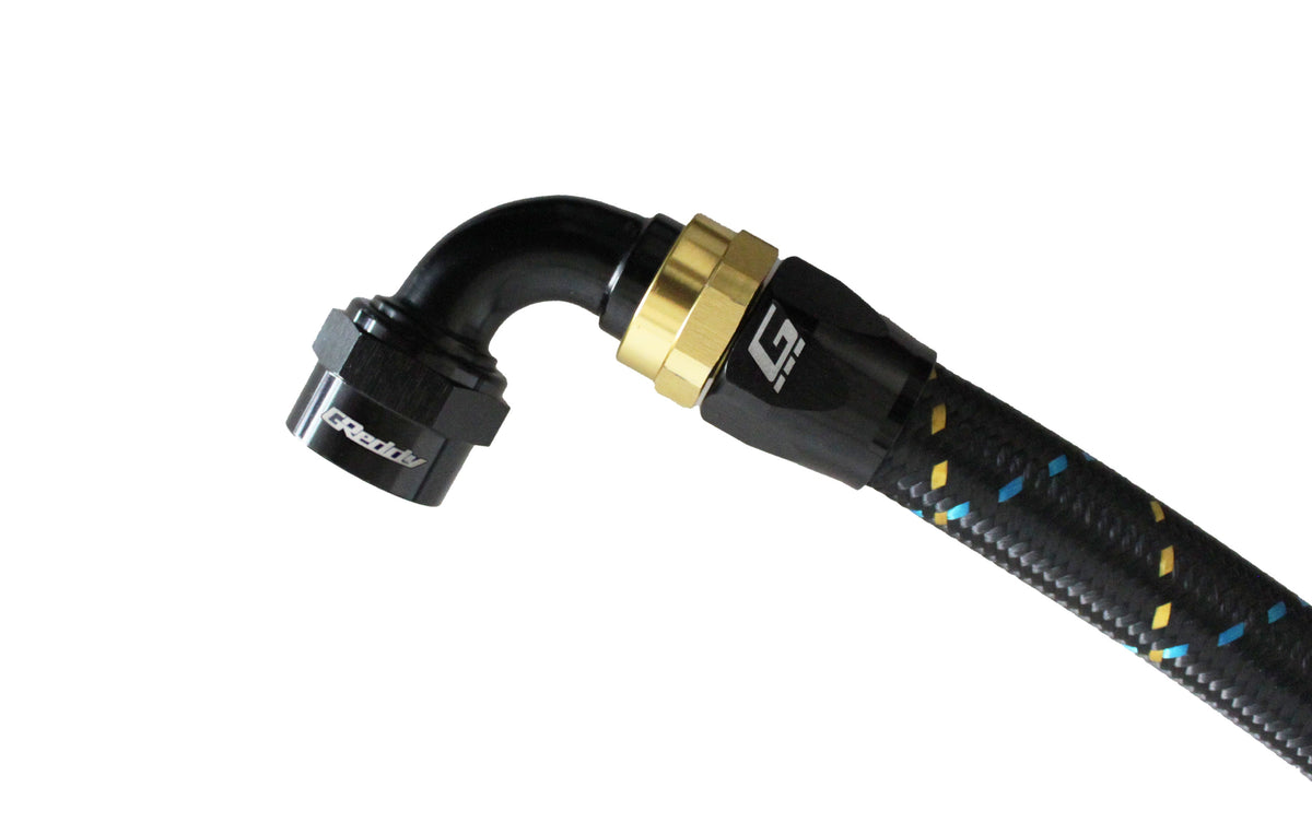 GReddy -08 AN Swivel Hose Ends - Black / Gold — image 12