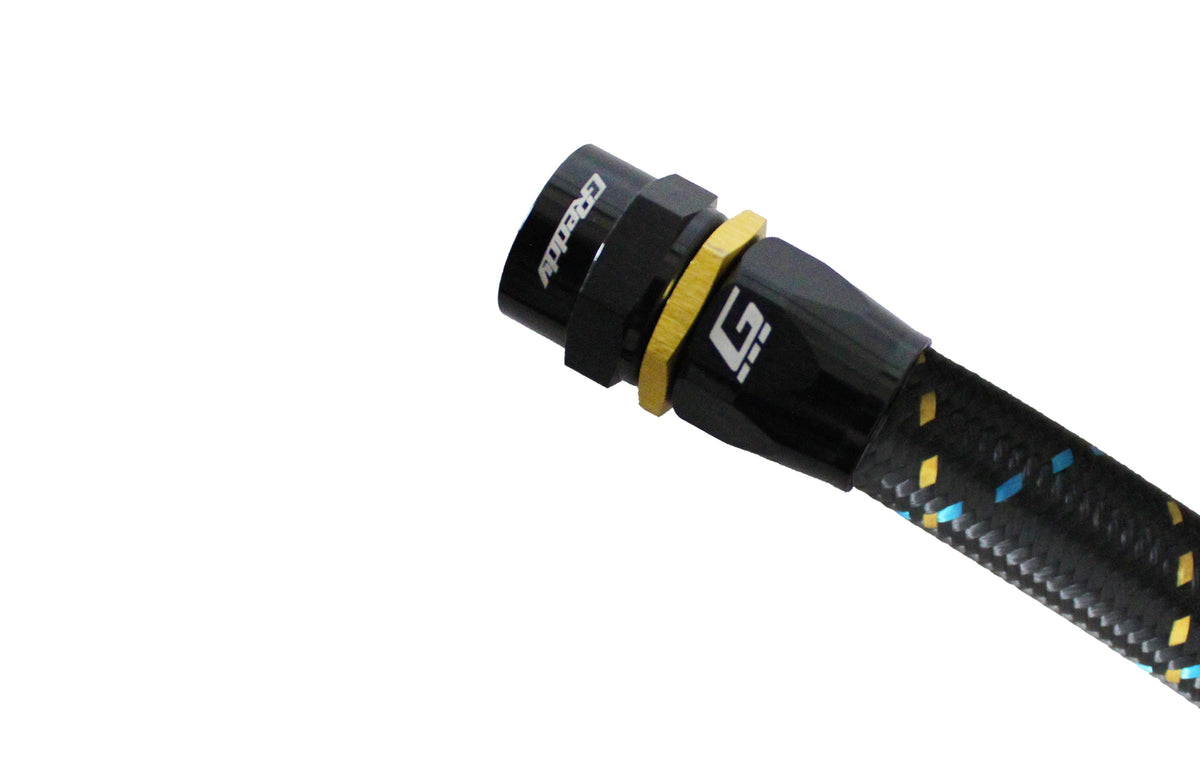 GReddy -10 AN Swivel Hose Ends - Black / Gold — image 16