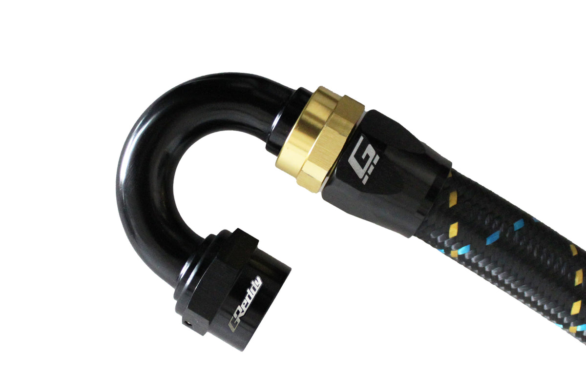 GReddy -10 AN Swivel Hose Ends - Black / Gold — image 9