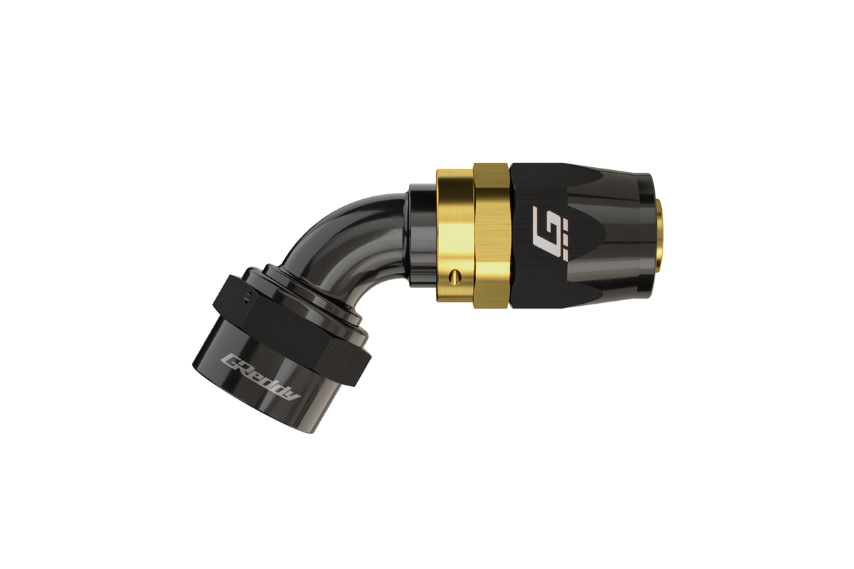 GReddy -10 AN Swivel Hose Ends - Black / Gold — image 2