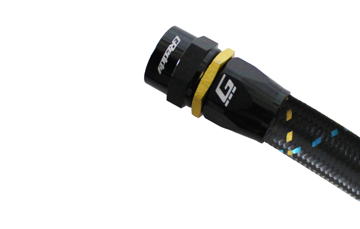 GReddy -12 AN Swivel Hose Ends - Black / Gold — image 16