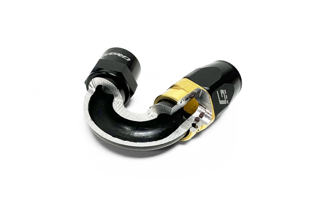 GReddy -10 AN Swivel Hose Ends - Black / Gold — image 17
