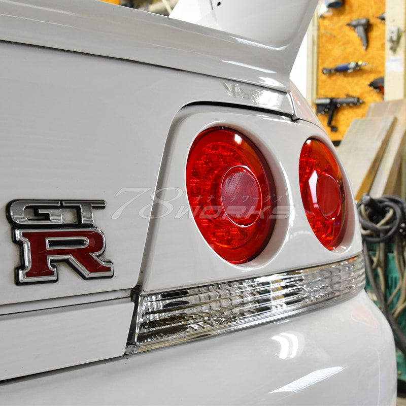 R33 スカイライン GTS GT-R 2D クーペ用 最新 ファイバーリング仕様 LEDテールランプ V2 レッドクリアー — image 7
