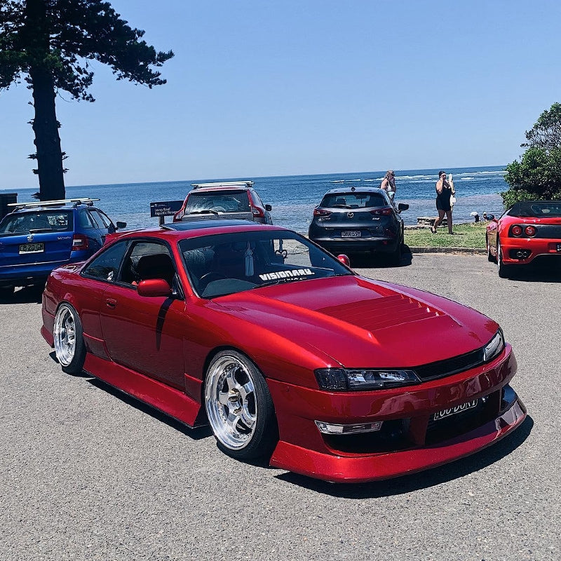 S14 シルビア 後期用 海外人気 クリアーレンズモデル ヘッドライト ブラック — image 5