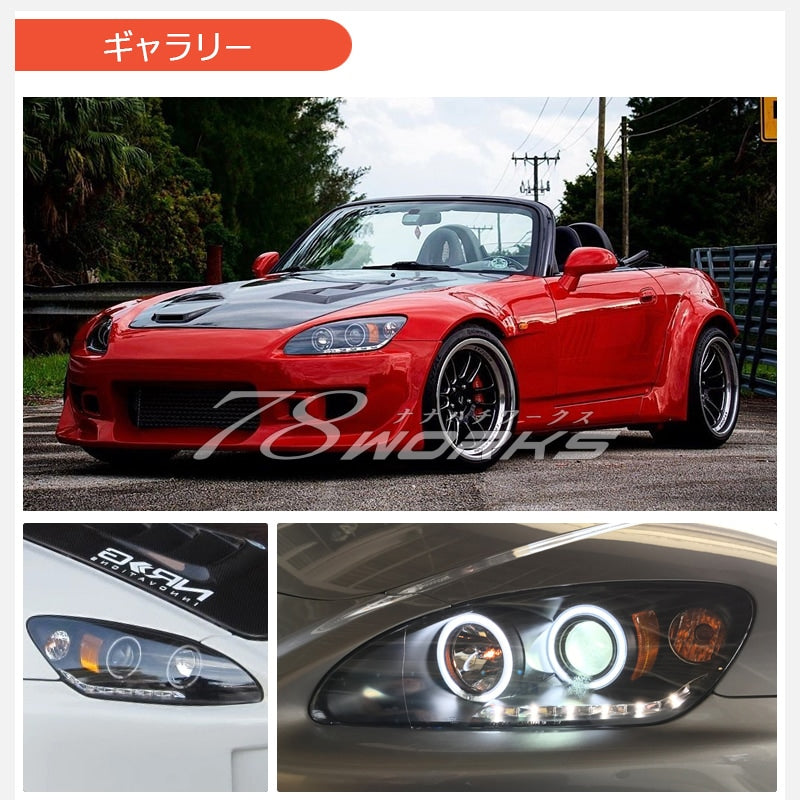 S2000 AP1 前期 中期用 LED CCFL USでも人気モデル イカリングヘッドライト V1 クローム / ブラック — image 6