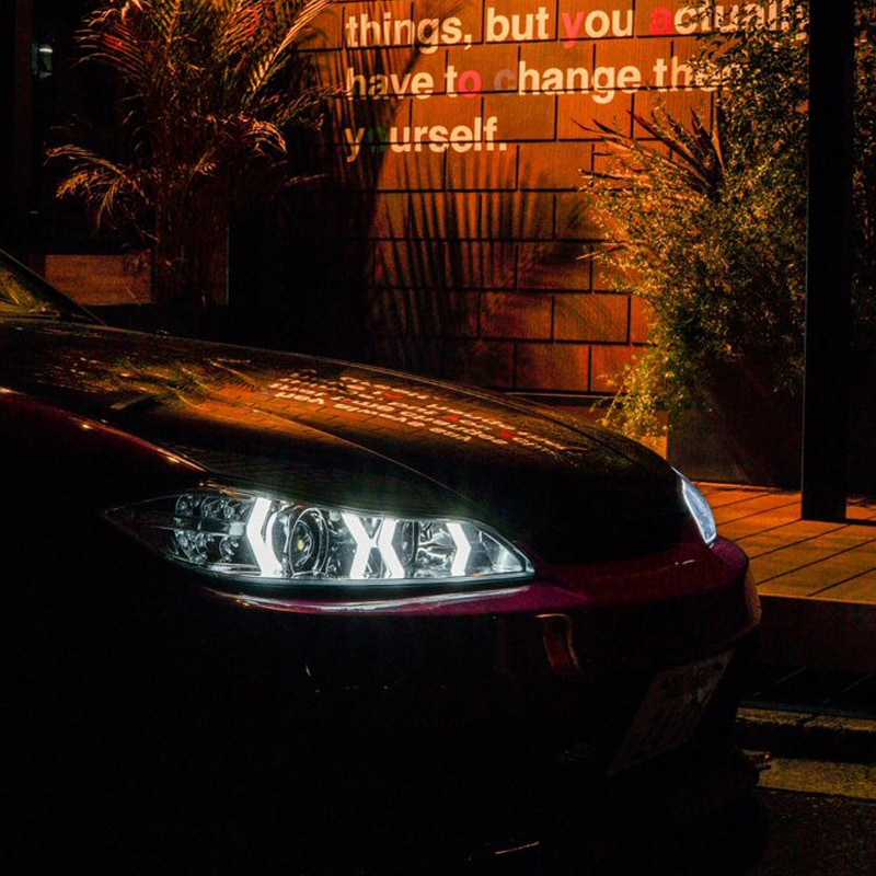 S15 シルビア / ヴァリエッタ 次世代 イカリング ファイバーLEDヘッドライト V4 クローム — image 10