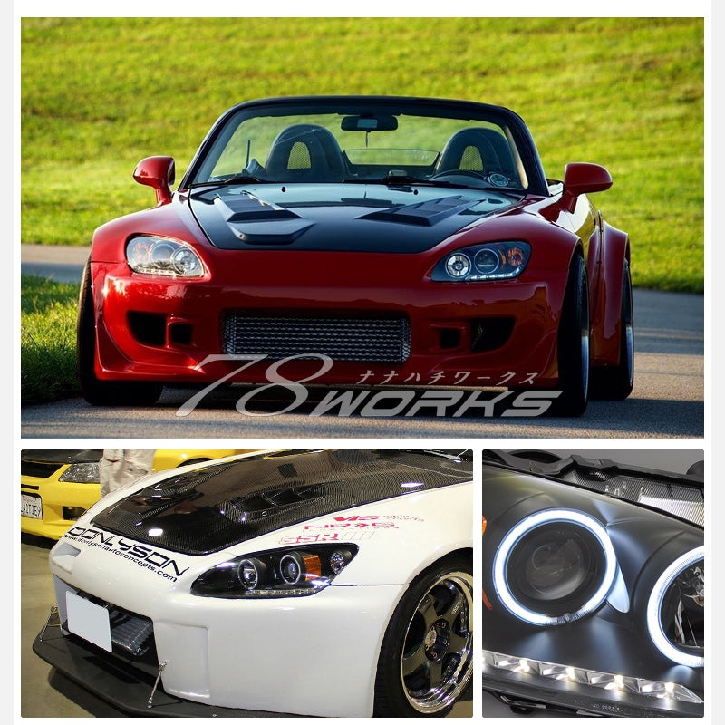 S2000 AP1 前期 中期用 LED CCFL USでも人気モデル イカリングヘッドライト V1 クローム / ブラック — image 7