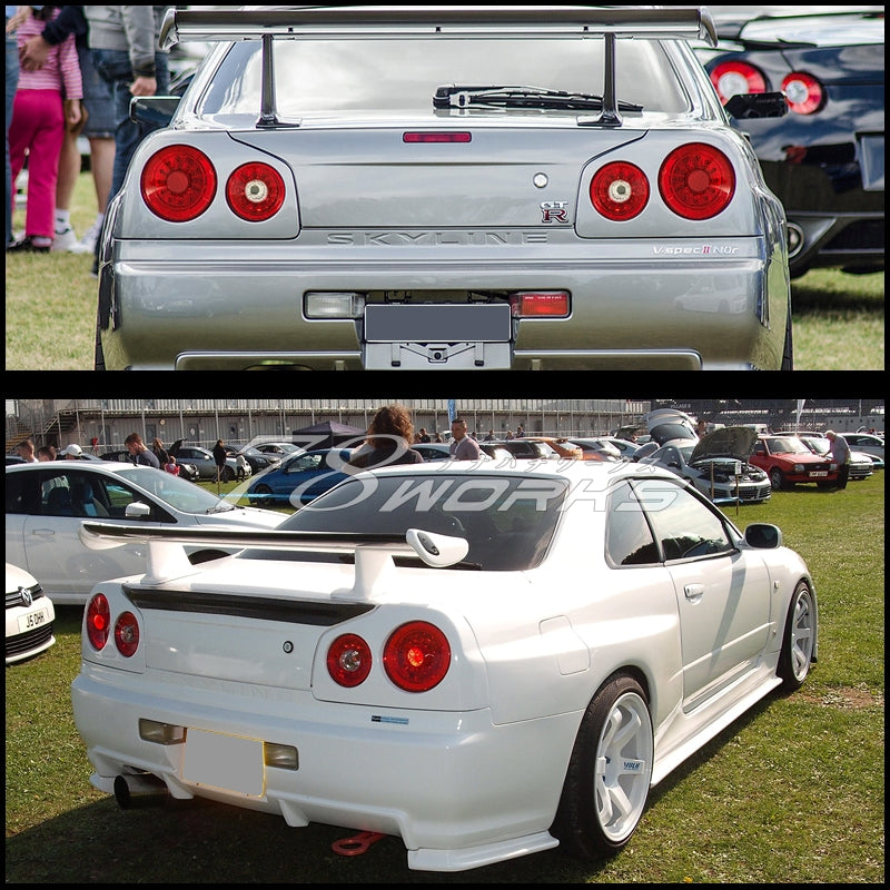R34 スカイライン GT GT-R 2D クーペ用 海外人気モデル LED4灯仕様 LEDテールランプ レッドクリアー — image 8