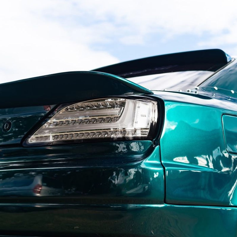 S15 シルビア / ヴァリエッタ 流れるウインカー サイドマーカー付き ファイバーLEDテールランプ クリアー オールクリアー フルクリアー — image 12