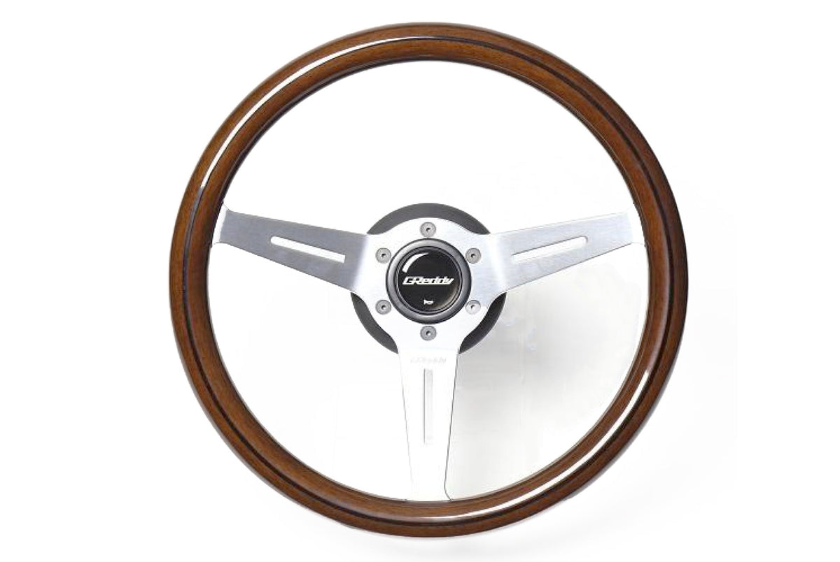 GREDDY WOOD STEERING WHEEL - DARK FINISH MED DISH - (16600009) — image 1