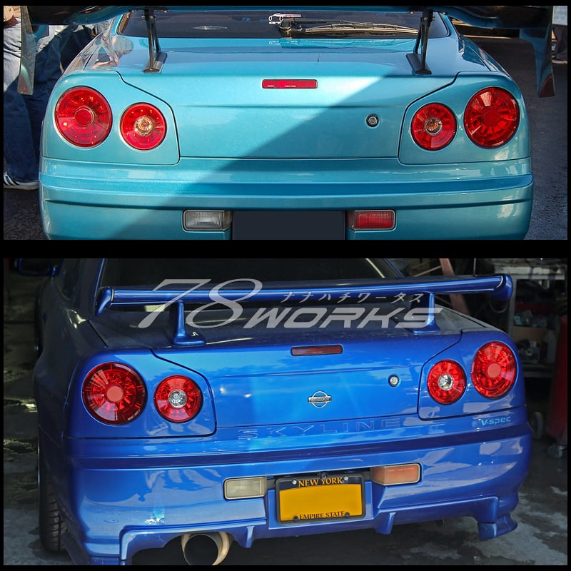 R34 スカイライン GT GT-R 2D クーペ用 海外人気モデル LED4灯仕様 LEDテールランプ レッドクリアー — image 9