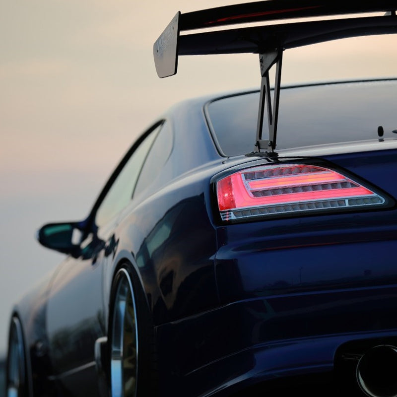 S15 シルビア / ヴァリエッタ 流れるウインカー サイドマーカー付き ファイバーLEDテールランプ クリアー オールクリアー フルクリアー — image 14