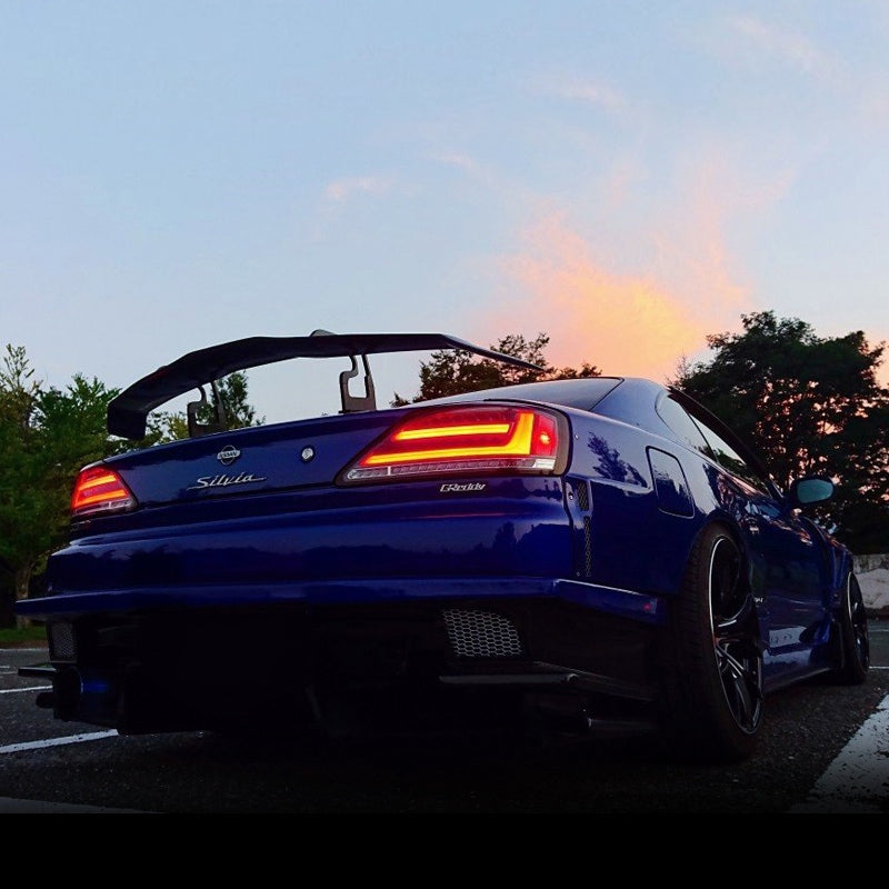 S15 シルビア / ヴァリエッタ 流れるウインカー サイドマーカー付き ファイバーLEDテールランプ クリアー オールクリアー フルクリアー — image 15