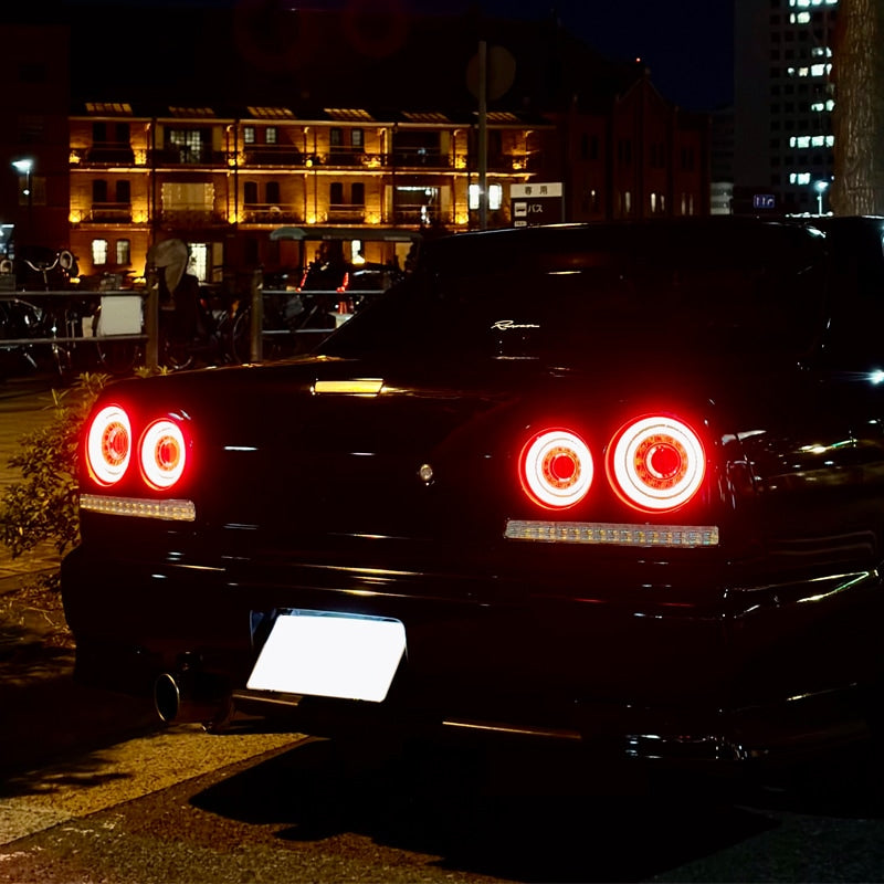 R34 スカイライン 4D セダン用 ENR34 ER34 HR34 ファイバー LEDテールランプ オールクリアー — image 19