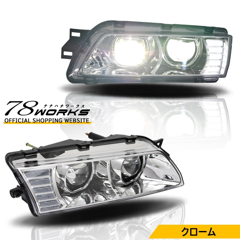 R32 スカイライン GTS GT-R 高輝度LED 4灯仕様 フルLEDヘッドライト クローム — image 1