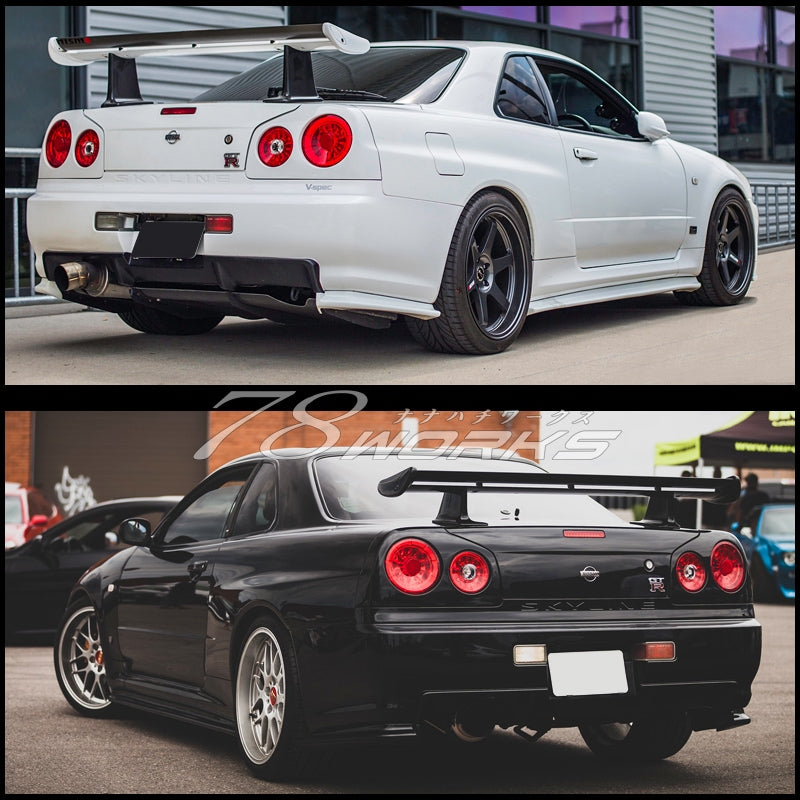 R34 スカイライン GT GT-R 2D クーペ用 海外人気モデル LED4灯仕様 LEDテールランプ レッドクリアー — image 10