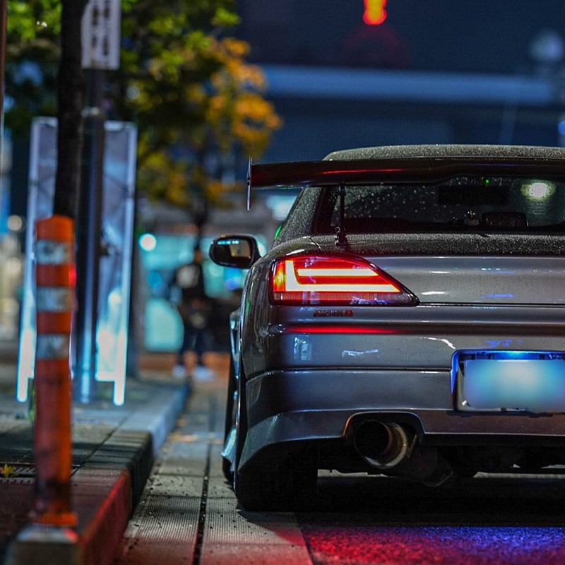 S15 シルビア / ヴァリエッタ 流れるウインカー サイドマーカー付き ファイバーLEDテールランプ クリアー オールクリアー フルクリアー — image 17