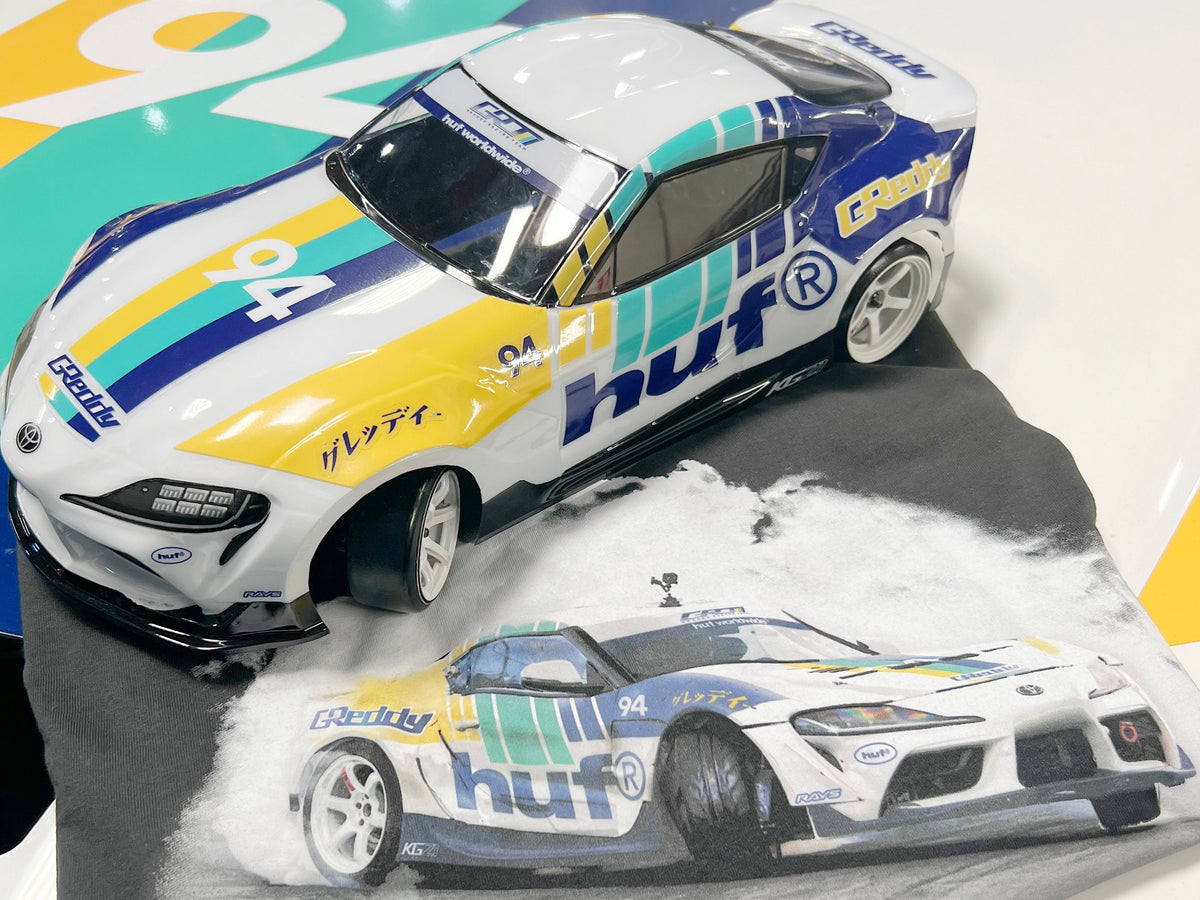 HUF x GReddy Yokomo Pandem A90 GR Supra 1/10 RC Body (clear) - (limited release) — image 7