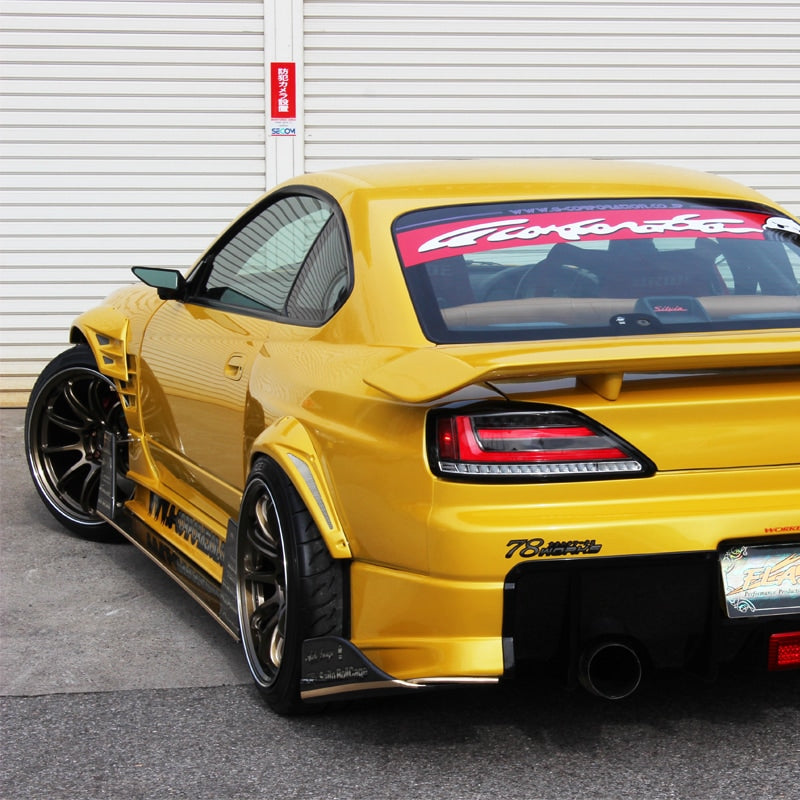 S15 シルビア / ヴァリエッタ 流れるウインカー サイドマーカー付き ファイバーLEDテールランプ ブラッククローム — image 12