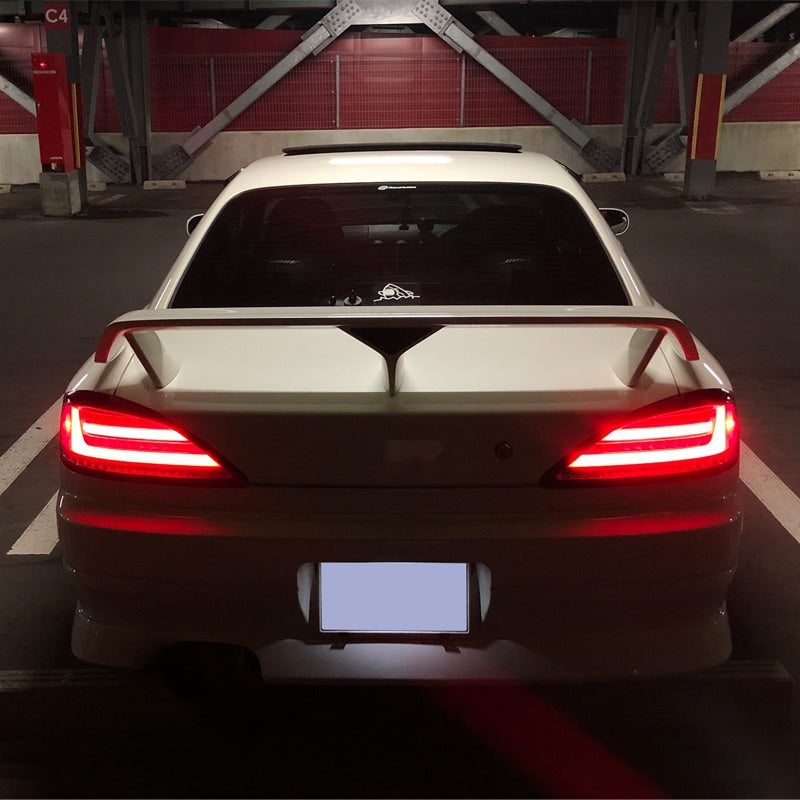 S15 シルビア / ヴァリエッタ 流れるウインカー サイドマーカー付き ファイバーLEDテールランプ スモーク — image 15