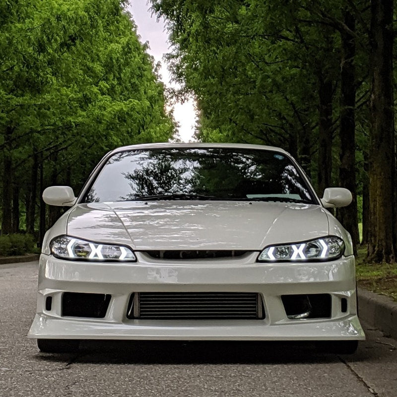 S15 シルビア / ヴァリエッタ LEDロービームモデル ファイバーLEDヘッドライト V5 クローム — image 10