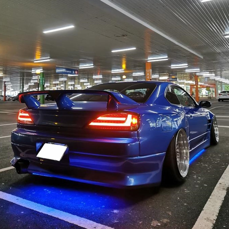 S15 シルビア / ヴァリエッタ 流れるウインカー サイドマーカー付き ファイバーLEDテールランプ インナーレッド — image 14