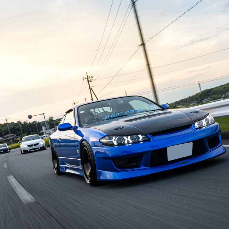 S15 シルビア / ヴァリエッタ 次世代 イカリング ファイバーLEDヘッドライト V4 ブラック — image 10