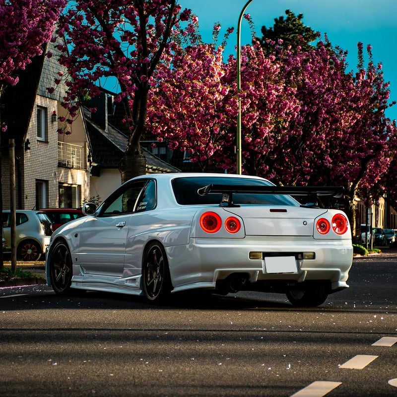 R34 スカイライン GT GT-R 2D クーペ用 BNR ENR ER HR ファイバー LEDテールランプ レッドクリアー — image 17
