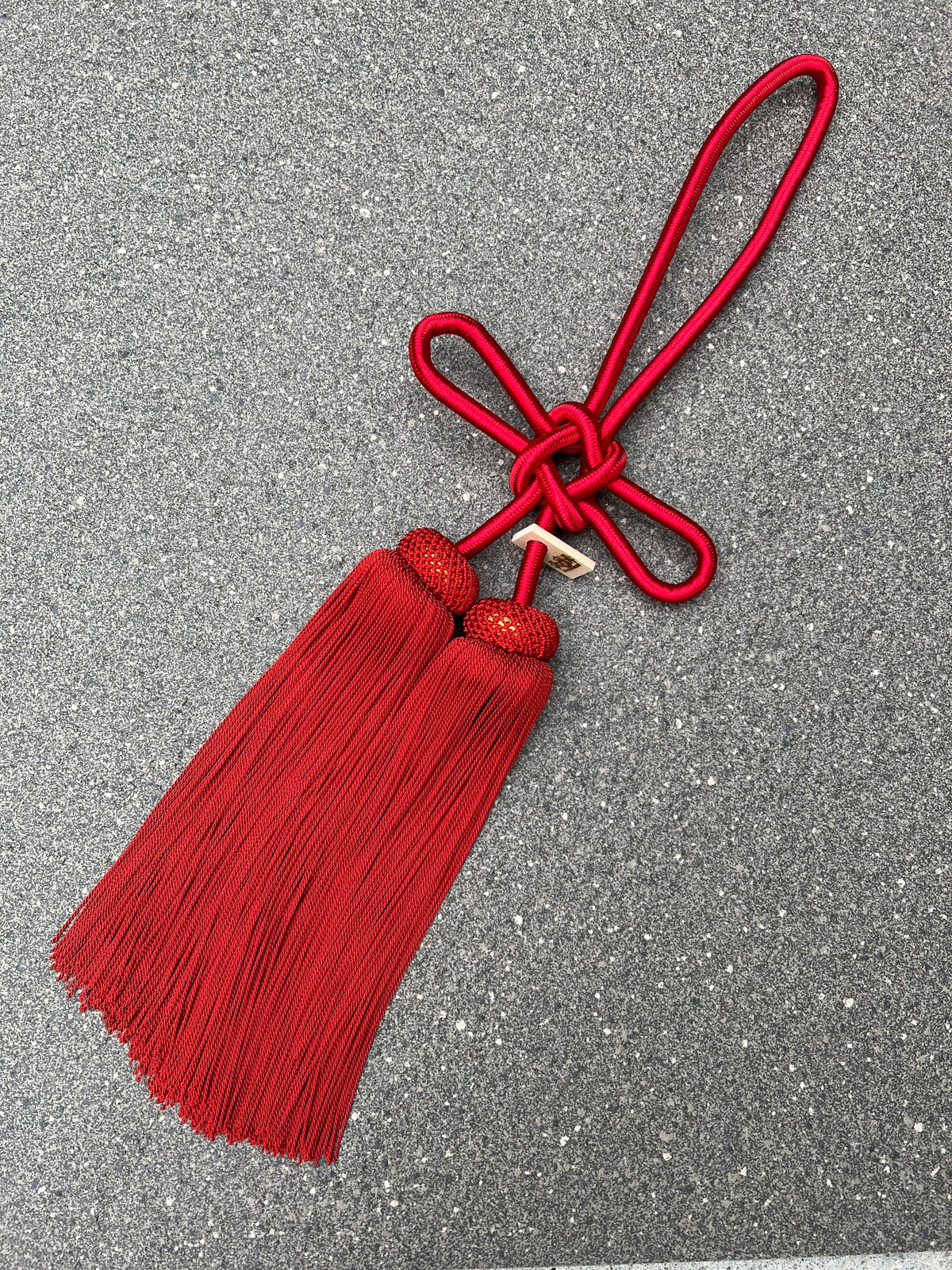 Tassel Agemaki Knot Large Size Red — image 2