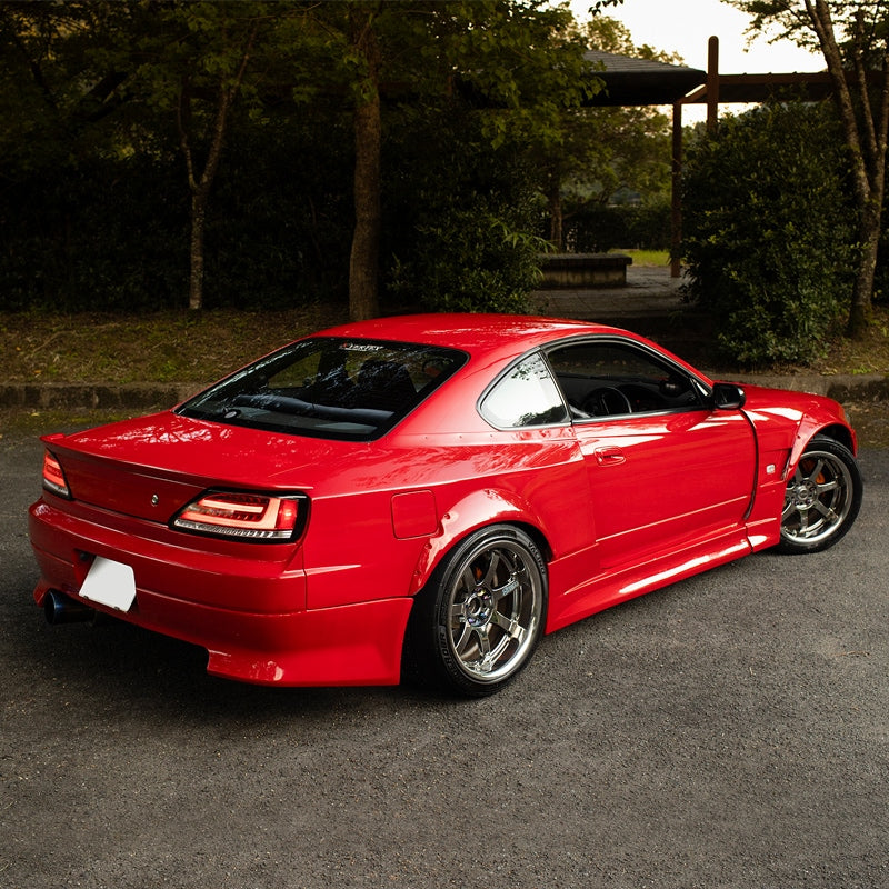 S15 シルビア / ヴァリエッタ 流れるウインカー サイドマーカー付き ファイバーLEDテールランプ インナーレッド — image 18