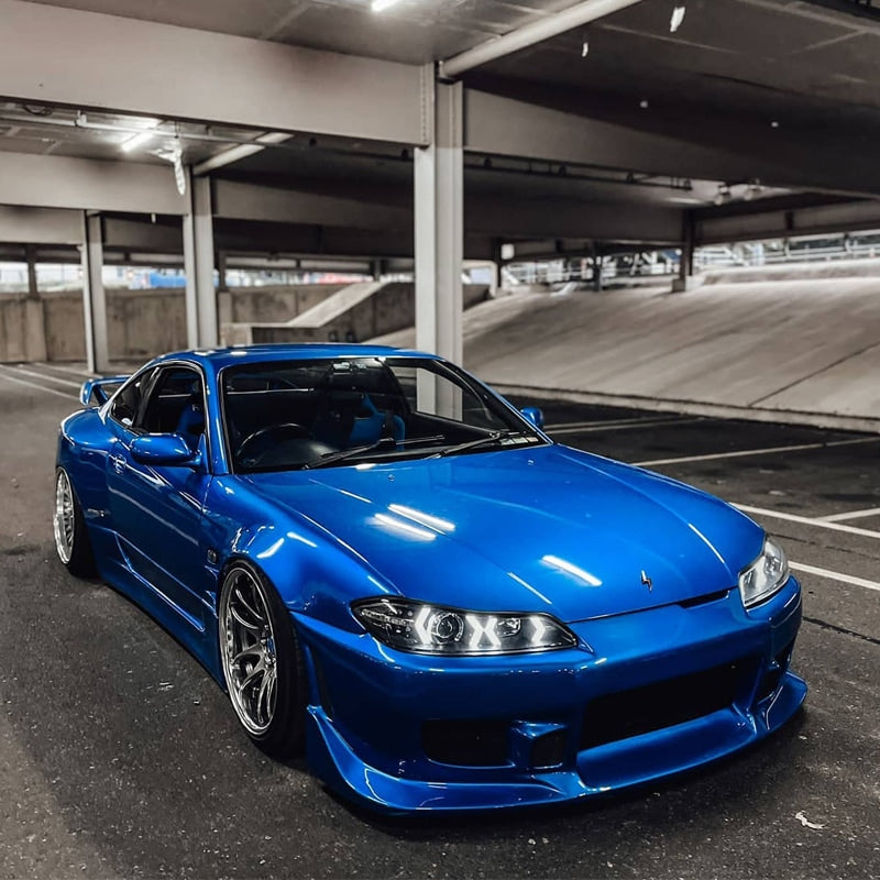 S15 シルビア / ヴァリエッタ 次世代 イカリング ファイバーLEDヘッドライト V4 ブラック — image 20