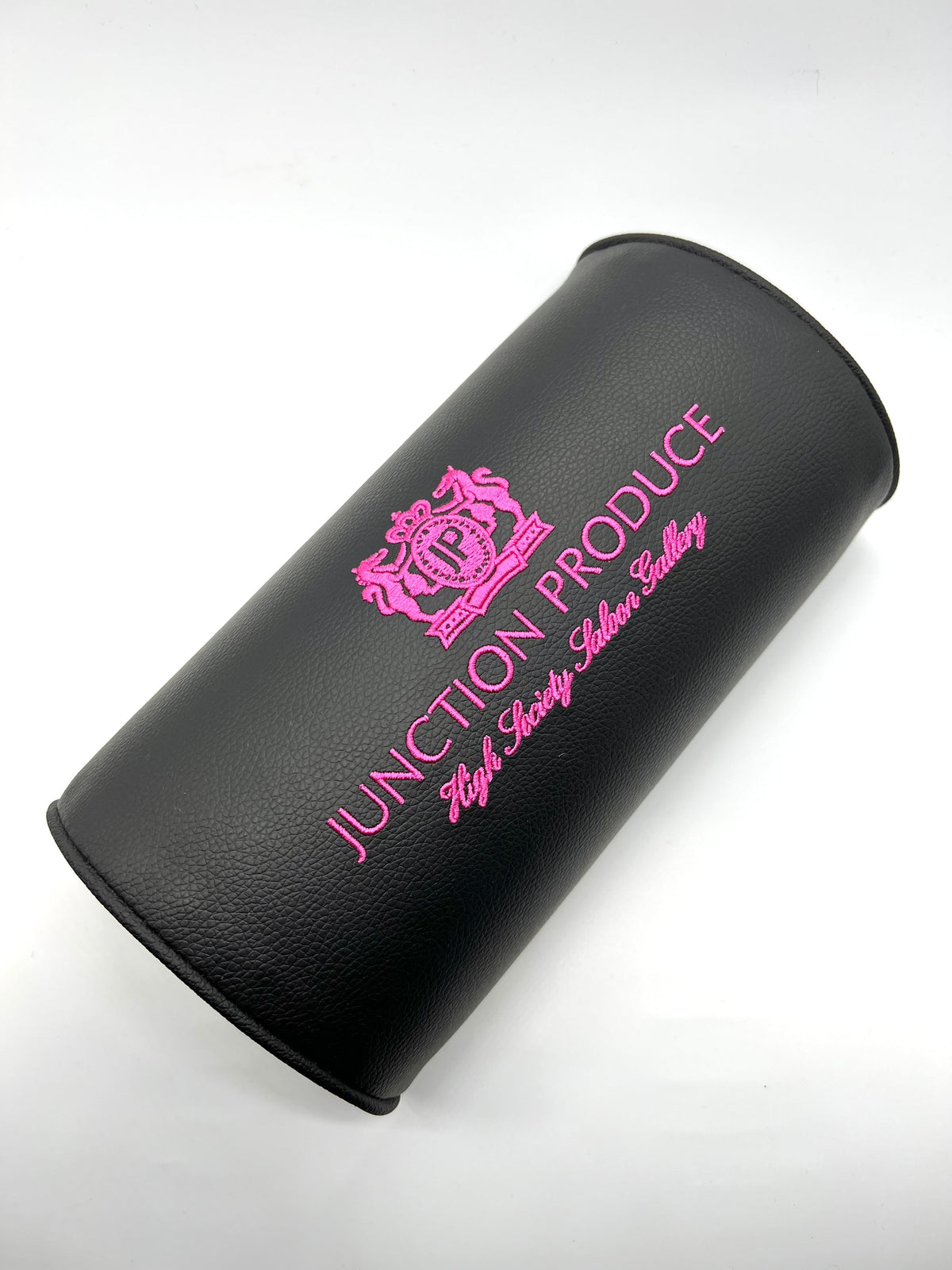 Script-Style Neck Pad Black × Pink 2 pcs Set — image 2