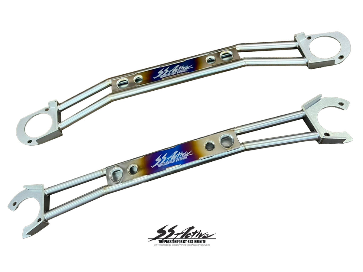 Garage Active "SS Active" Titanium Front Tower Bar(s) - (R32/R33/R34) — image 1