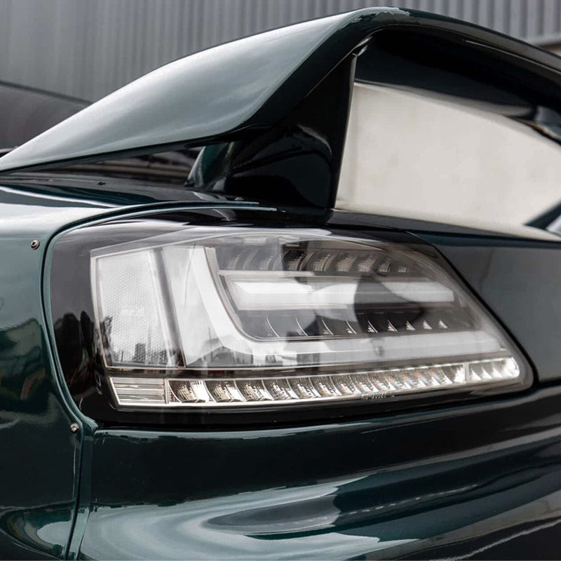 S15 シルビア / ヴァリエッタ 流れるウインカー サイドマーカー付き ファイバーLEDテールランプ ブラック/クリアー — image 8