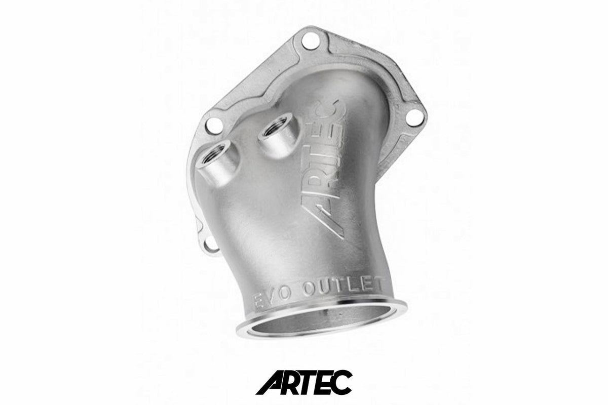 Artec Mitsubishi 4G63 3.5” Cast Outlet O2 Housing Dump Pipe [4G63-DUMP-VBAND] - 58530043 — image 1