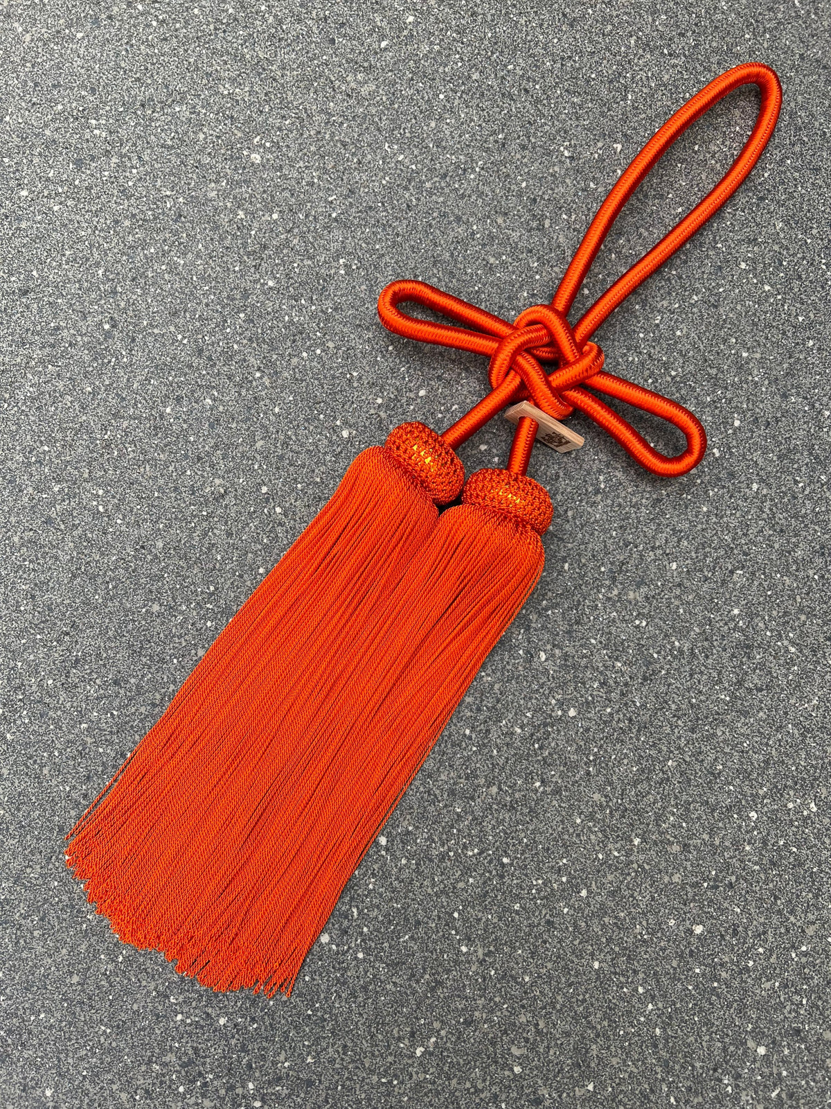 Tassel Agemaki Knot Large Size Vermilion Orange — image 2