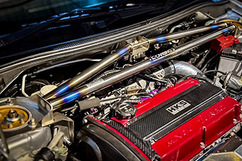 Strut Tower BAR /Titanium /Front /TypeR SP /MCS - MITSUBISHI LANCER Evolution VII to Ix (CT9A/CT9W) — image 2