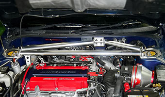 Strut Tower BAR /Aluminium /Front MCS - MITSUBISHI LANCER Evolution IV to VI(TM) CN9A/CP9A — image 1