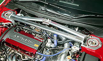 Strut Tower BAR /Aluminium /Front /TypeR SP /MCS - MITSUBISHI LANCER Evo.VII~Ix (CT9A/CT9W) — image 1